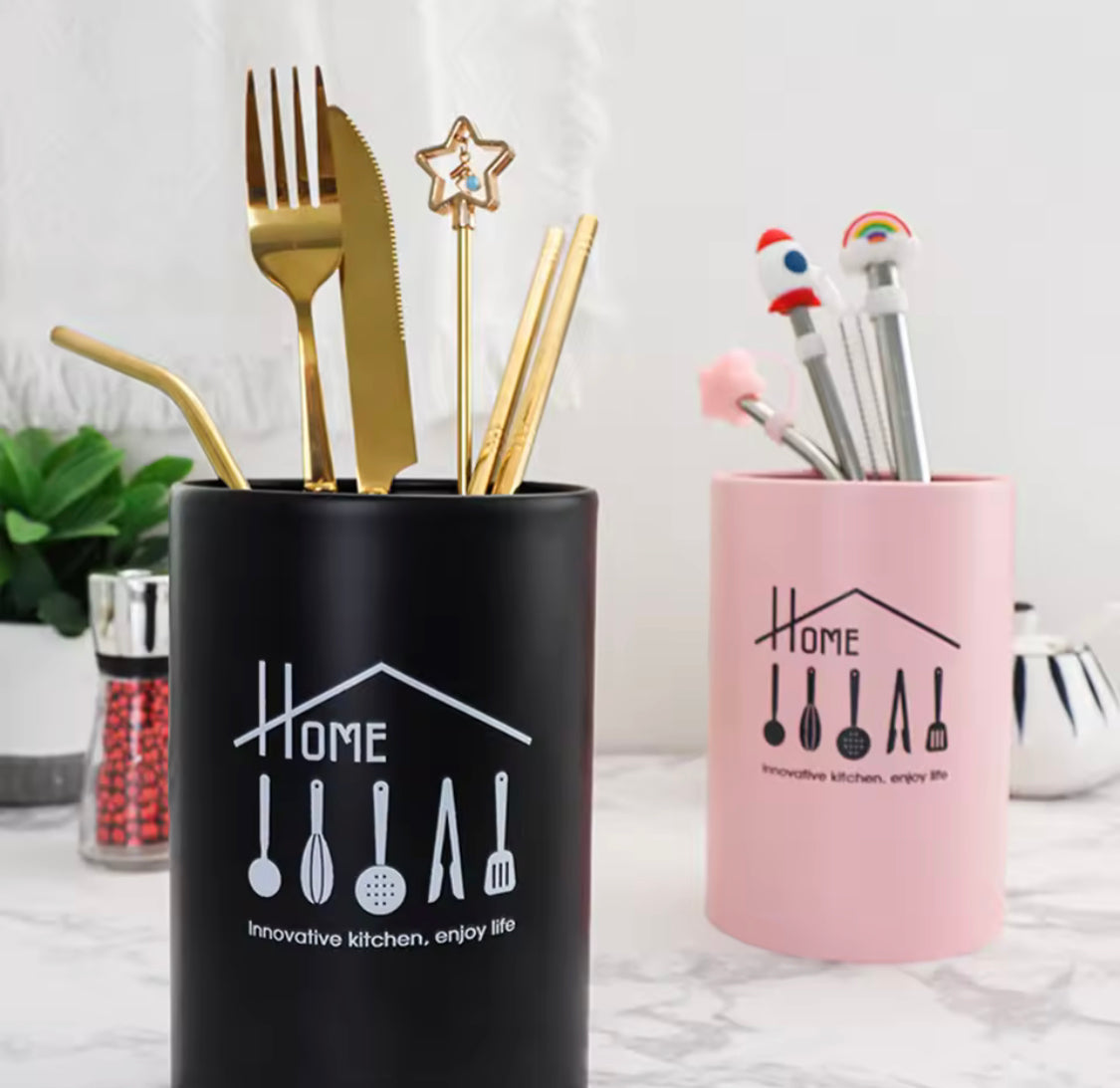 Metal Design Chopstick Holder, Creative Kitchen Tableware Spoon Holder, Chopstick Storage Barrel Metal Design Chopstick Holder, Creative Kitchen Tableware Spoon Holder, Chopstick Storage Barrel
